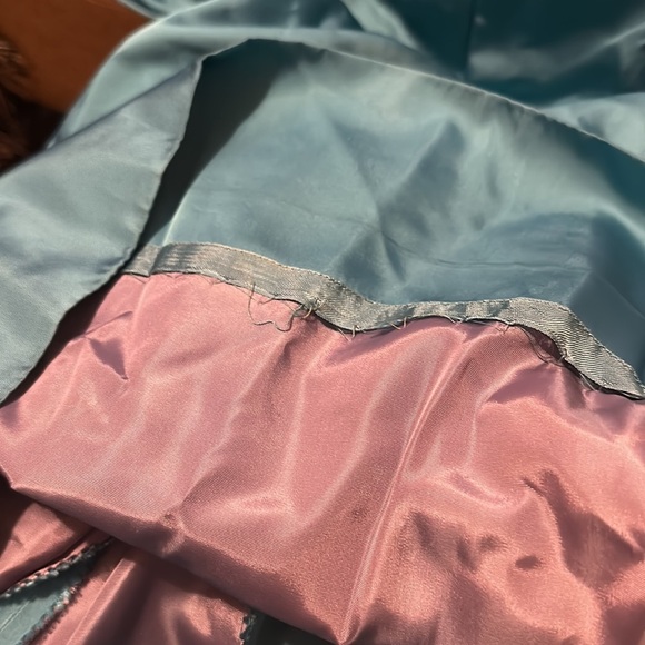 Vintage 50s Beaumelle Turquoise Midi Dress Size 14 - Picture 8 of 9